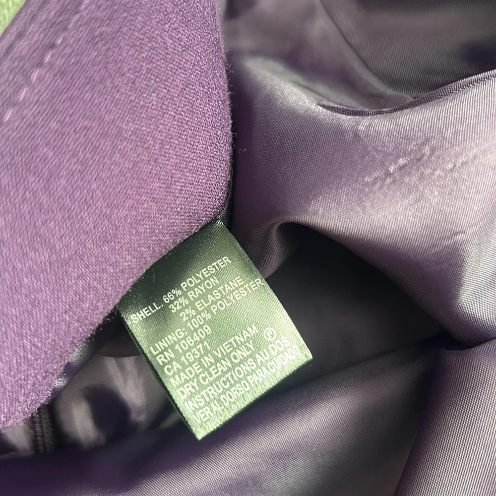 Tahari ASL Magenta Knee Length Purple Skirt Size 18W Zipper Lined